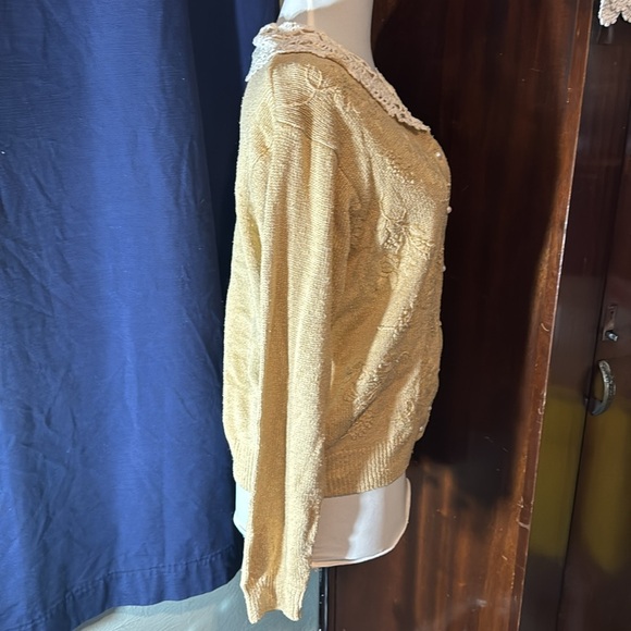 Casual Corner retro cottage core cardigan - Picture 4 of 5